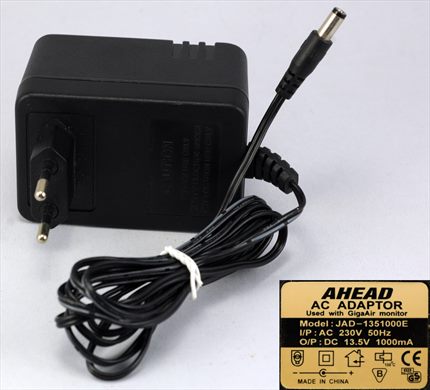 Ahead AC Adaptor JAD-1351000E (230V 13.5V 1000mA)