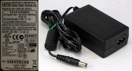 Asian Power Devices Inc. (APD) DA-24B12 (100-240V 12V 2A)