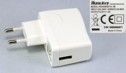 HuntKey Switching Power Adapter HKA00605010-3B (100-240V 5V 1.0A)