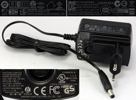 Shenzhen Honor Electronic ADS-18D-12N 12018G (100-240V 12V 1.5A)