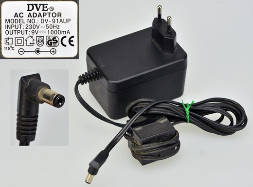 DVE DV-91AUP AC adaptor