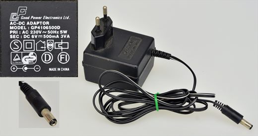 Good Power Electronics GP4106500D AC-DC Adaptor