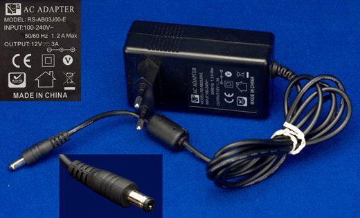 RS AC adapter RS-AB03J00-E