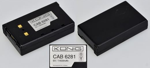 Konig CAB 6281 Bateria 6V 1400mAh