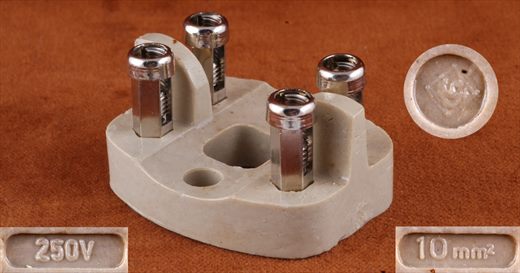 Placa de bornes ceramica 10mm2