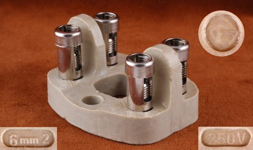 Placa de bornes ceramica 6mm2