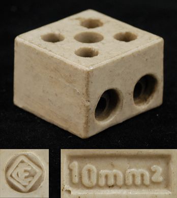 Conector ceramico bipolar 10mm2 (EC)