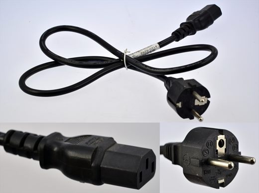 Plug Type F to IEC320 C13 connector black