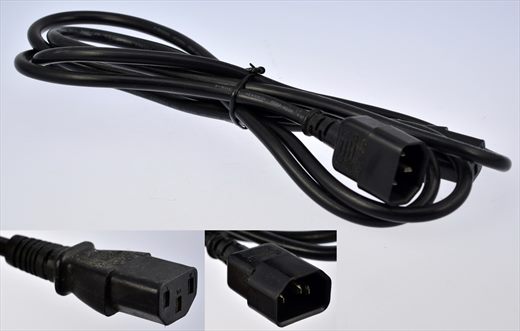 Power Extension Cord IEC-320-C14 to IEC-320-C13 black
