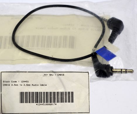 Audio 3,5mm-2.5mm CA016 Stock Code 124451