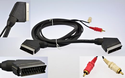 SCART 21-Pin male-male - 2 RCA audio
