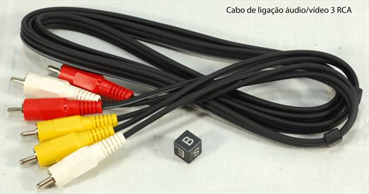 Cabo de ligacao audio-video 3 RCA