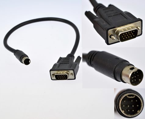 Mini-DIN 9-Pin male - DE-15 male