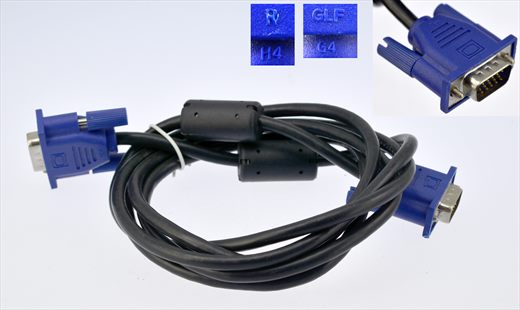 Cabo VGA DE-15 Macho-Macho com Nucleos de Ferrite