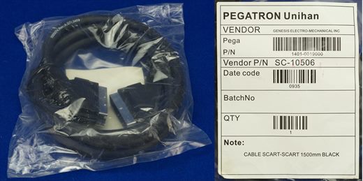 Pegatron Unihan Cable Scart-Scart 1500mm black