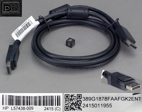 HP L57438-009 cabo DisplayPort