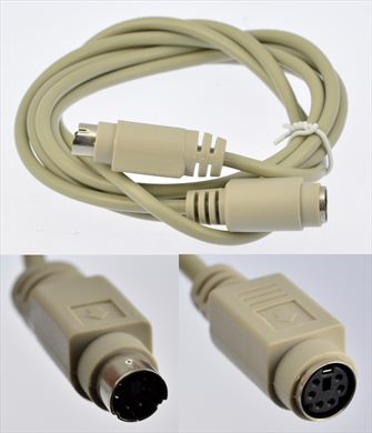 Mini-DIN 6-Pin male-female beige