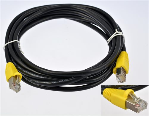 Modular Connector RJ-45 8P8C shielded black-yellow