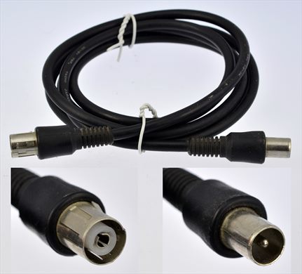 TV aerial plug cable black 5