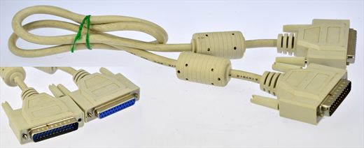 Male D-SUB-25-Pin to Female D-SUB 25-Pin Serial Cable