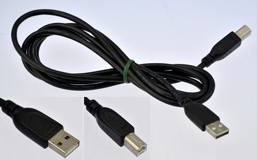 USB A B black