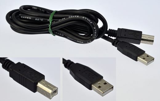 USB A B black 1