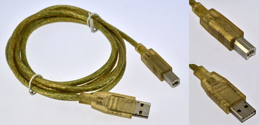 USB A B transparent