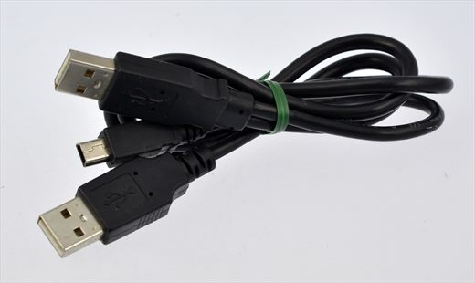 USB A to USB mini-A cable black (2)