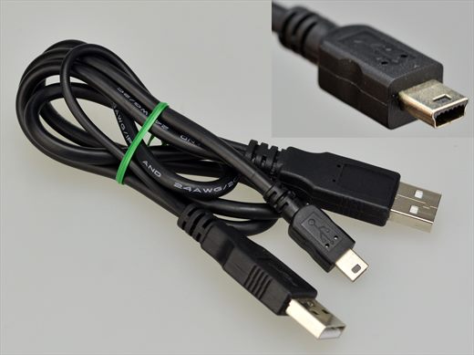 USB mini-B 5-pin dual standard-A
