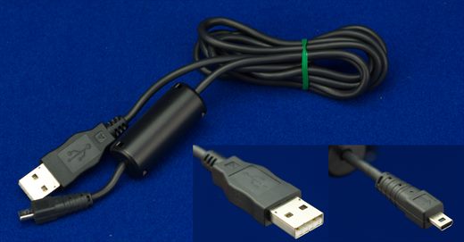 Cabo USB-A para Mini-USB B com Nucleo de Ferrite