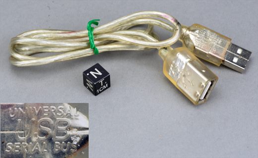 USB A 2.0 to USB A 2.0 female transparent extension