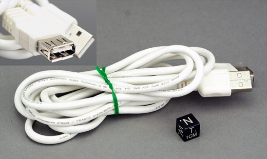 USB A Type 2.0 male to USB A Type 2.0 female extension (2)