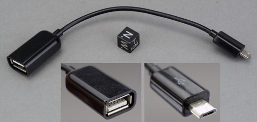 USB Micro B to USB A 2.0 female