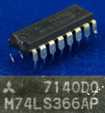 Mitsubishi M74LS366AP Hex Bus Driver with 3-State Outputs