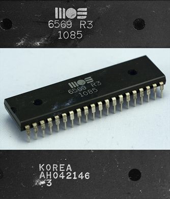MOS 6569 R3 1085 - Korea AH042146 3 - VIC II PAL Video Chip for Commodore 64