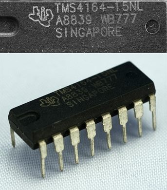 Texas Instruments TMS4164-15NL A8839 WB777 Singapure