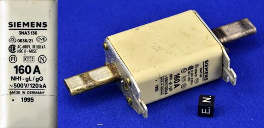 Fusivel NH Siemens 3NA3 136 160A 500V 1995