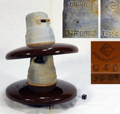 Isolador alta tensao ceramica U40 39 96