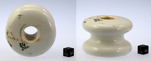 Isolador de passagem (ceramica) (mod E6) (Vista Alegre) branco