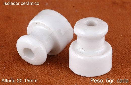 Isolador de passagem (ceramica) (mod E5) branco