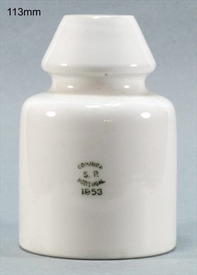 Isolador de passagem (ceramica) (mod C1) (SP Coimbra) branco 1953