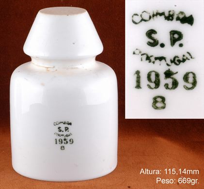 Isolador de passagem (ceramica) (mod C1) (SP Coimbra) branco 1959 8