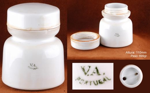Isolador de passagem (ceramica) (mod D2) (Vista Alegre) branco