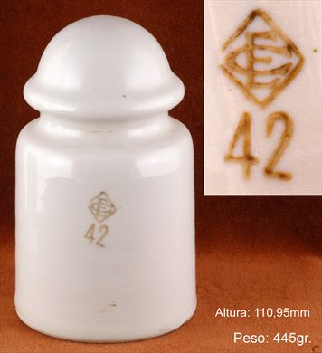 Isolador de passagem 42 (ceramica) (mod G1) (EC) branco