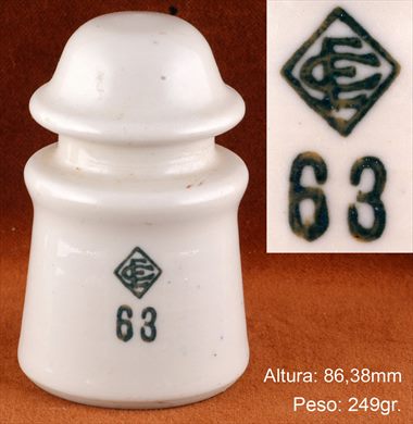 Isolador de passagem (ceramica) (mod G2) (EC) creme 63