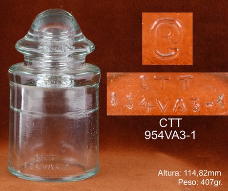 Isolador de passagem (vidro) (mod A1) CTT 954 VA 3-1 transparente