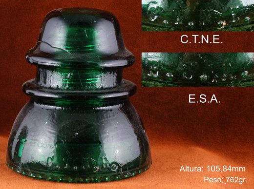 Isolador de passagem (vidro) (mod B1) verde