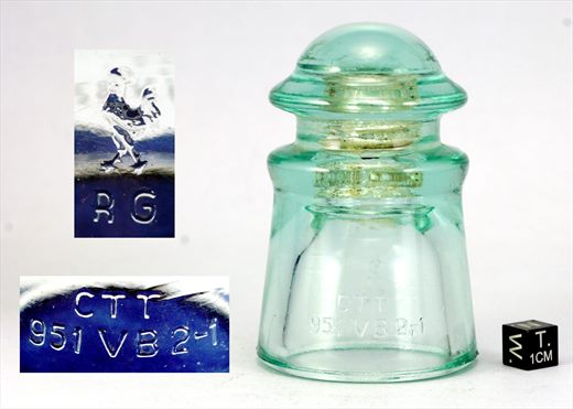 Isolador de passagem (vidro) (mod A2) CTT 951 VB 2-1 transparente verde RG