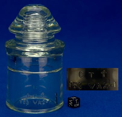 Isolador de passagem (vidro) (mod A1) CTT 953 VA 2-1 verde transparente