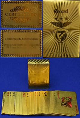 Baralho de cartas Record ouro SLB